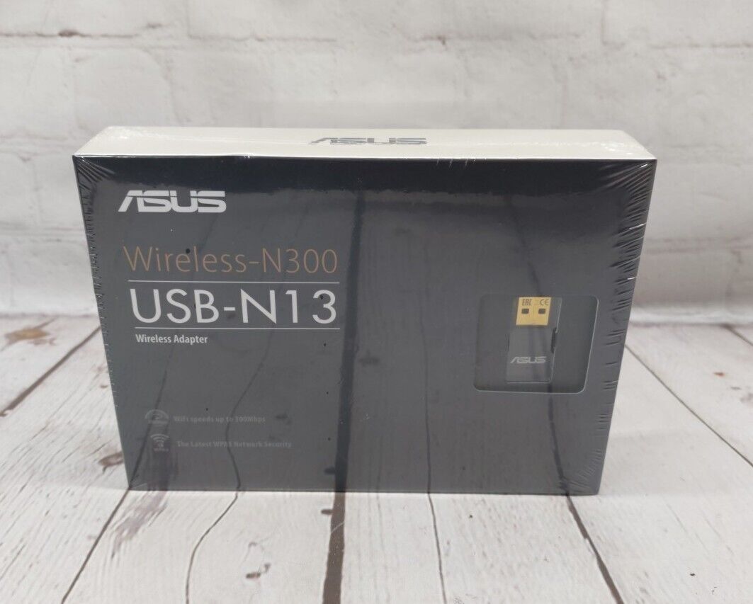 Asus USB-N13 Wireless-N300 Adapter  USB2.0 Up To 300Mbps  WPA3