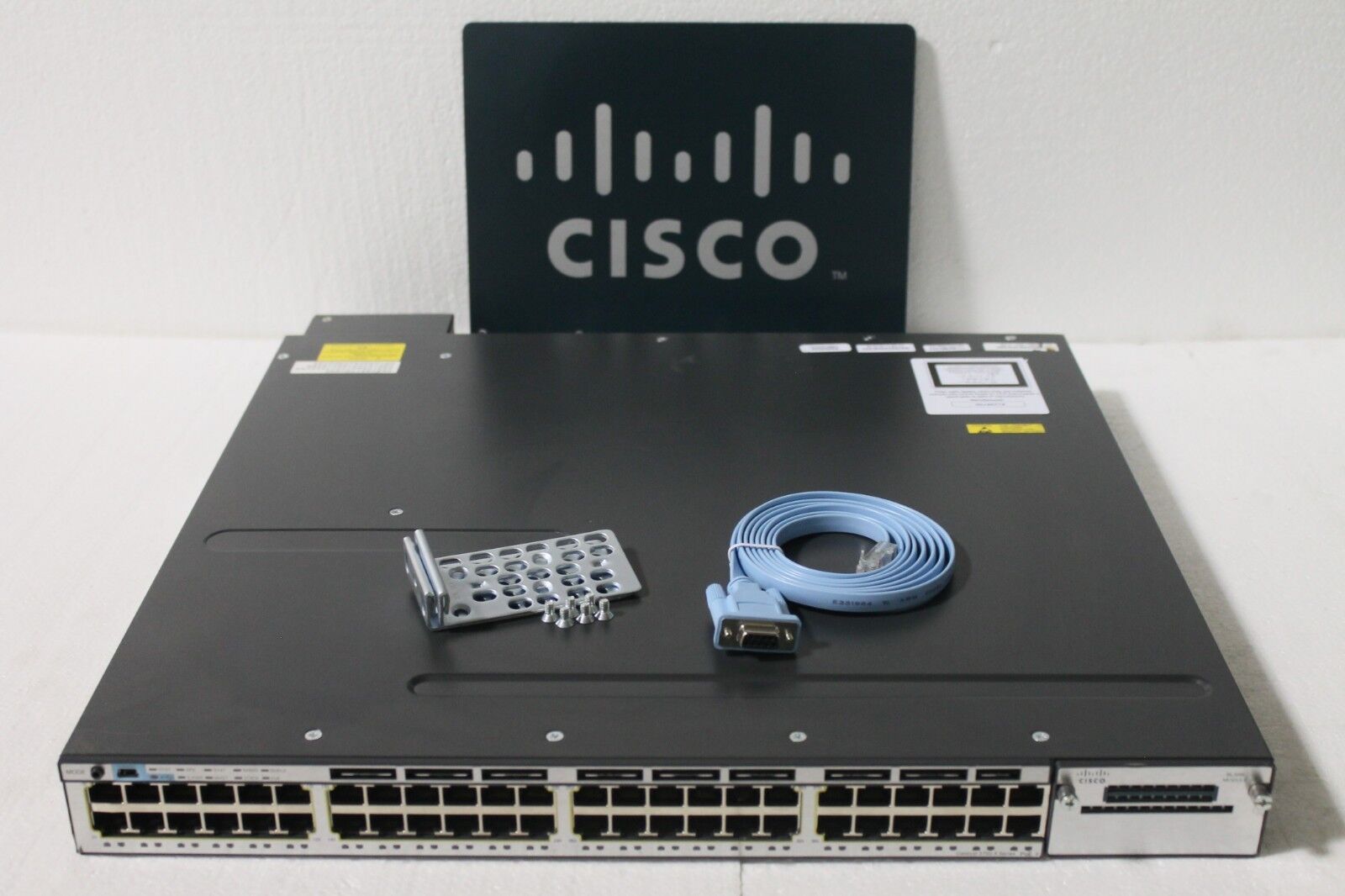 Cisco WS-C3750X-48PF-S 48-Port Gigabit IP Base Switch w/ 1x C3KX-PWR-1100WAC