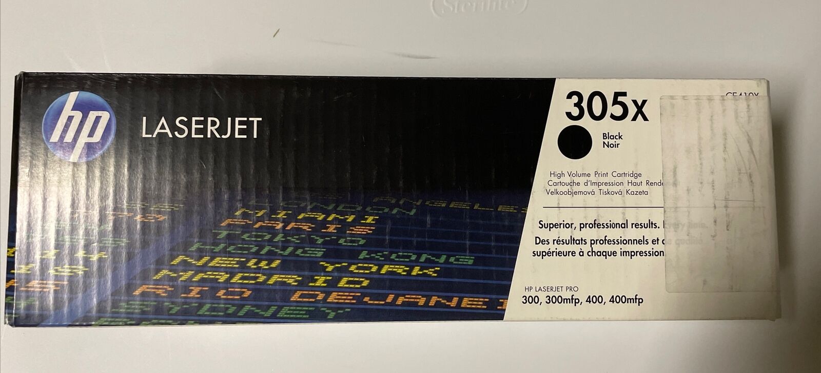 New LaserJet HP 305x Black High Volume (4,000 Pages) Toner Cartridge CE410X