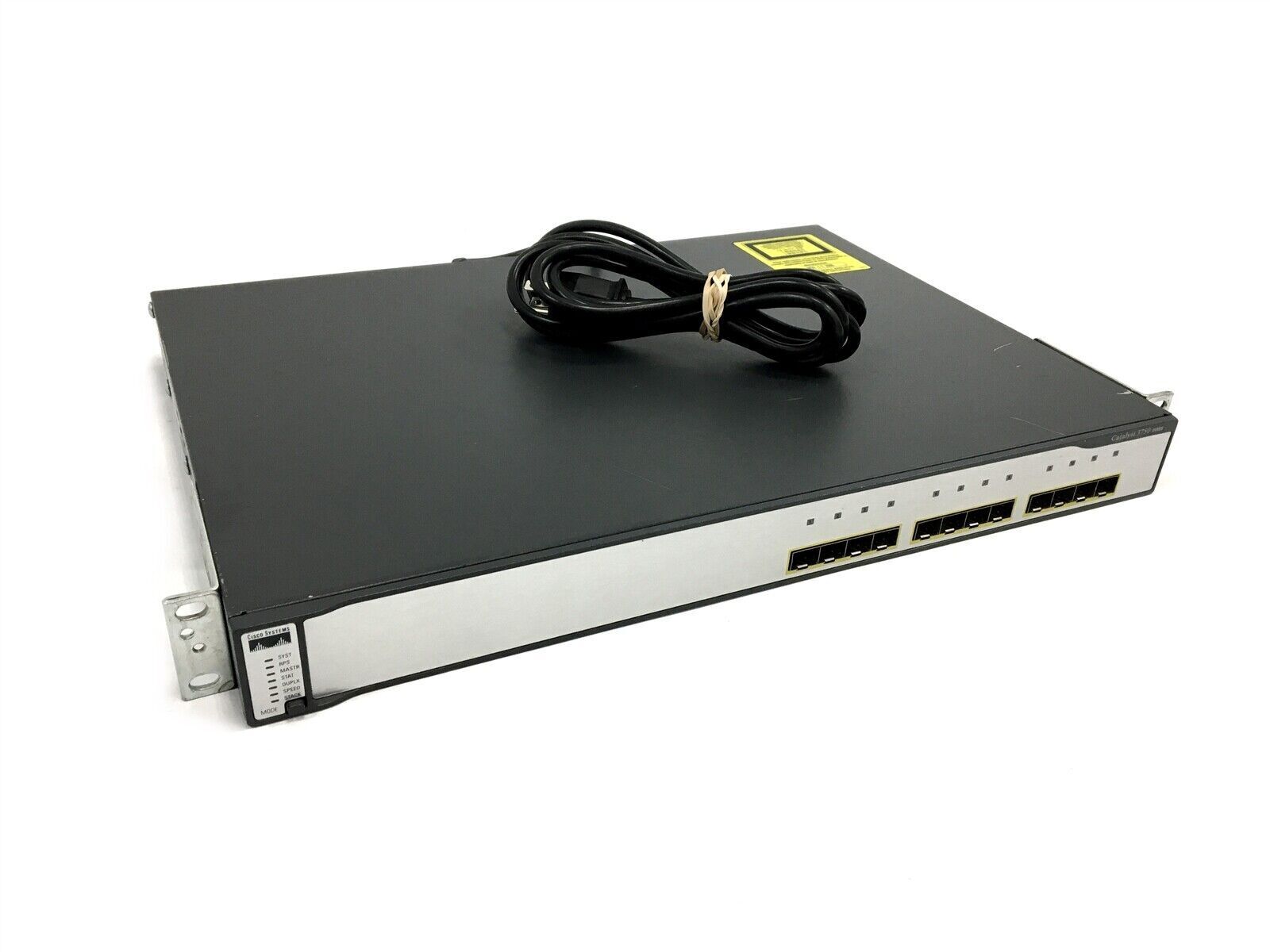 Cisco WS-C3750G-12S-S 12 Port SFP Gigabit Switch W/ Ears