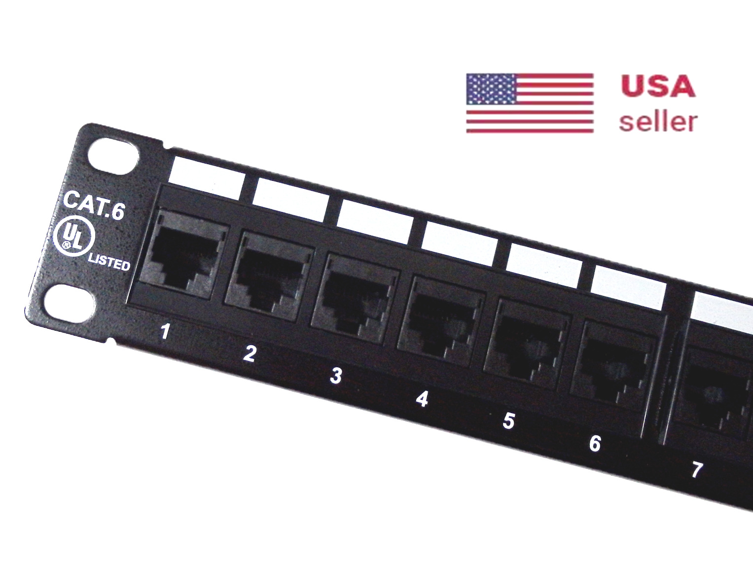 24 Port Cat6 Patch Panel UL 50u Higher Gold Content Faster Ethernet Speed