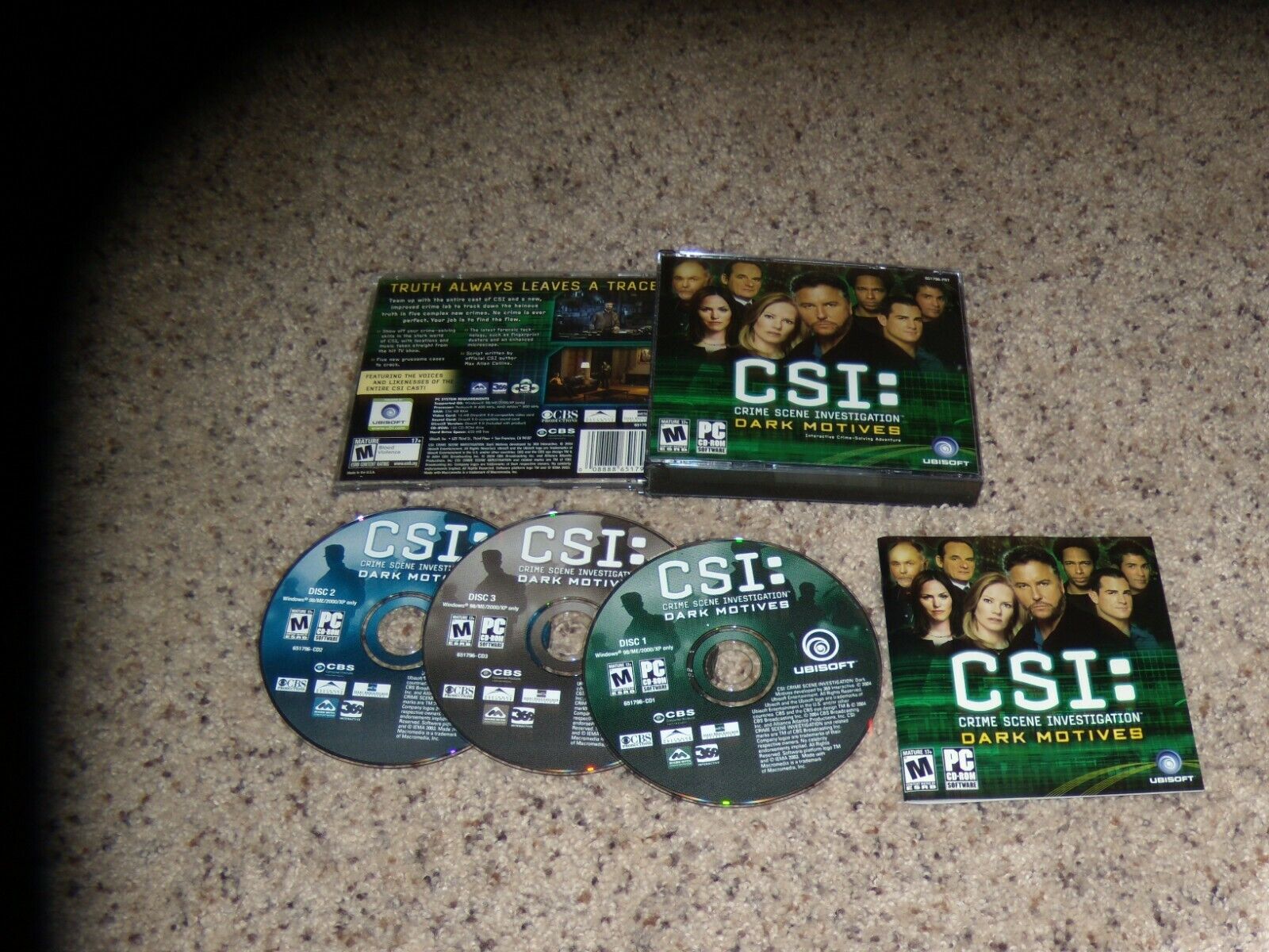 CSI: Crime Scene Investigation Dark Motives (PC, 2004) Game