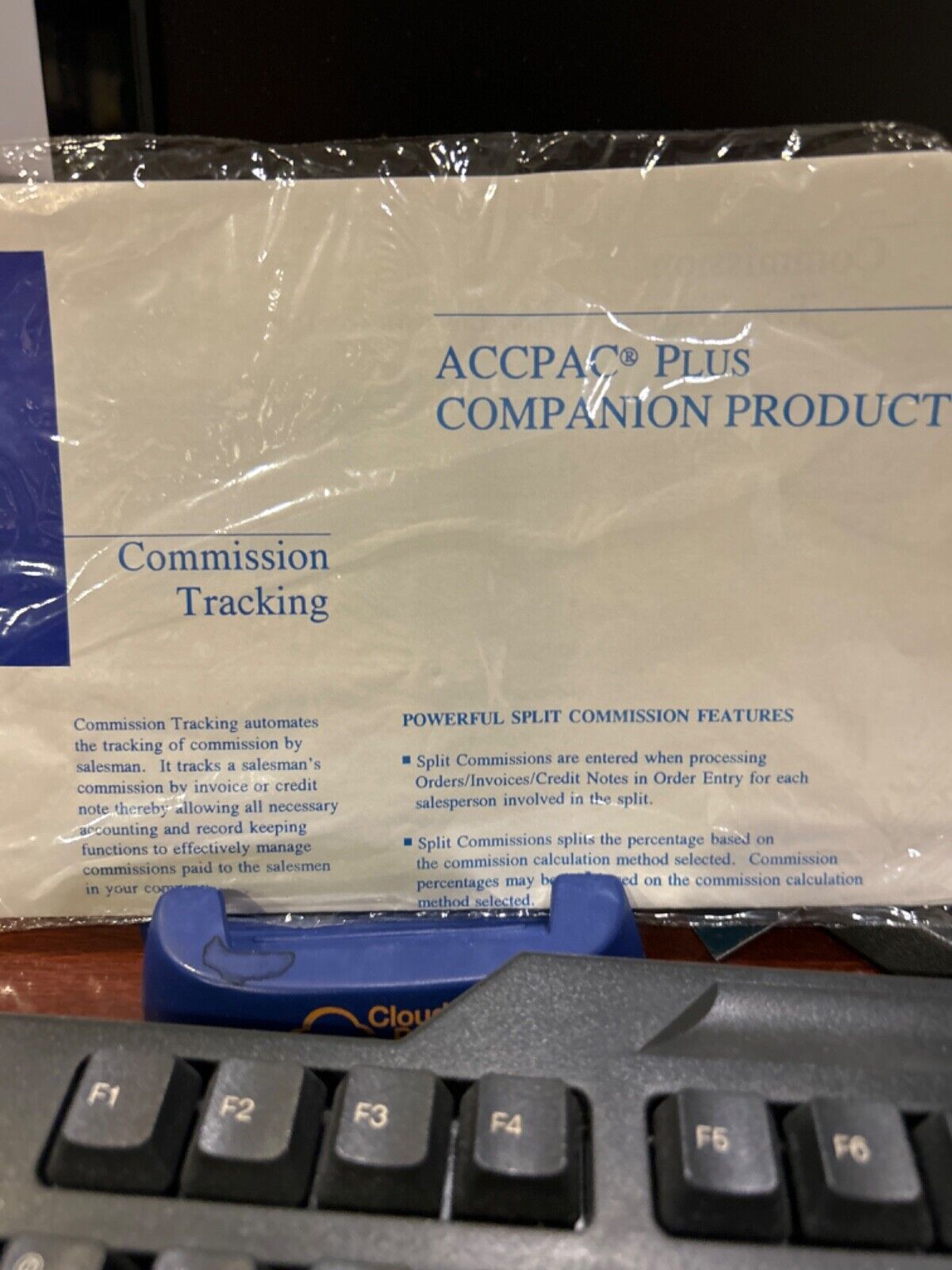 BRAND NEW SEALED ACCPAC Plus Accounting Commission Tracking Companion Product.