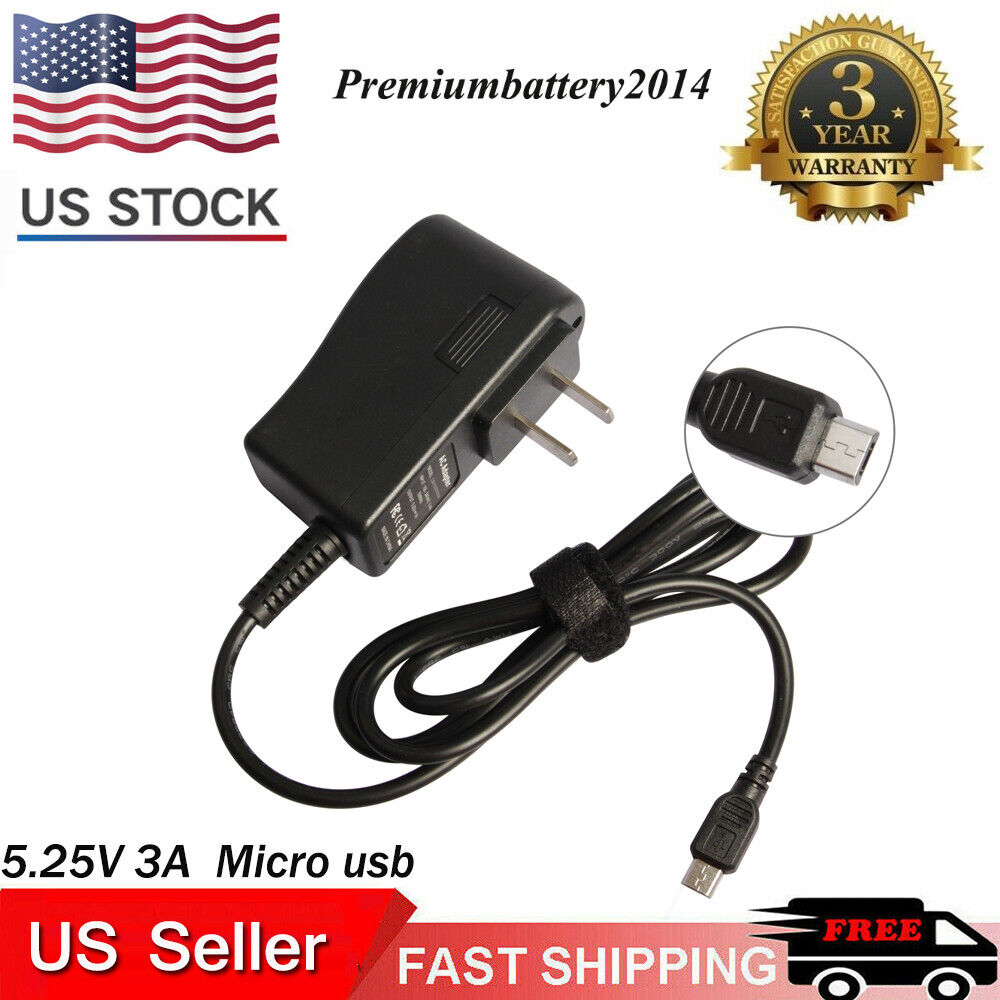 5V 3A Micro USB AC Adapter DC Wall Power Supply Charger for Raspberry Pi 3 3B p