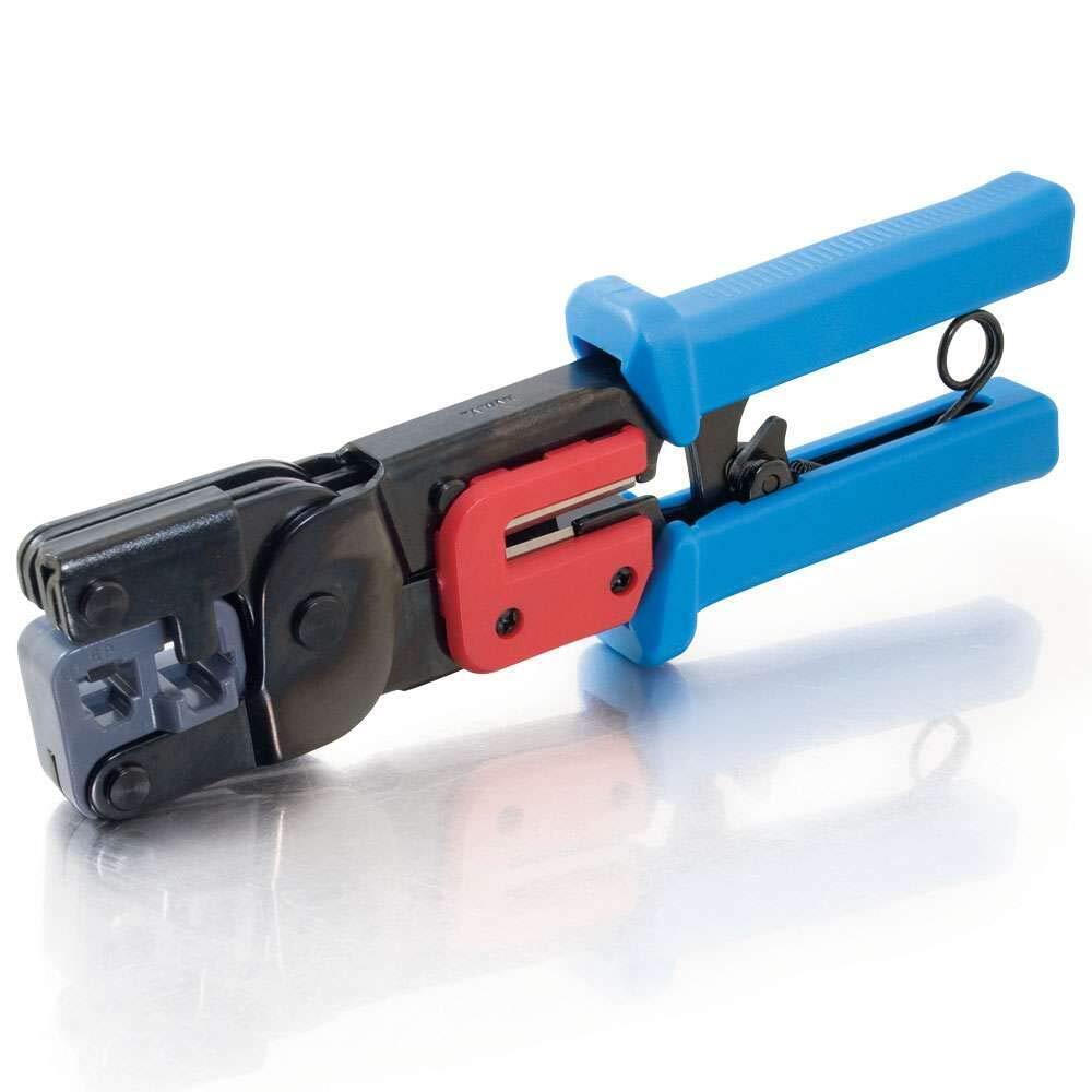 C2G 19579 RJ11/RJ45 Crimping Tool with Cable Stripper, TAA Compliant