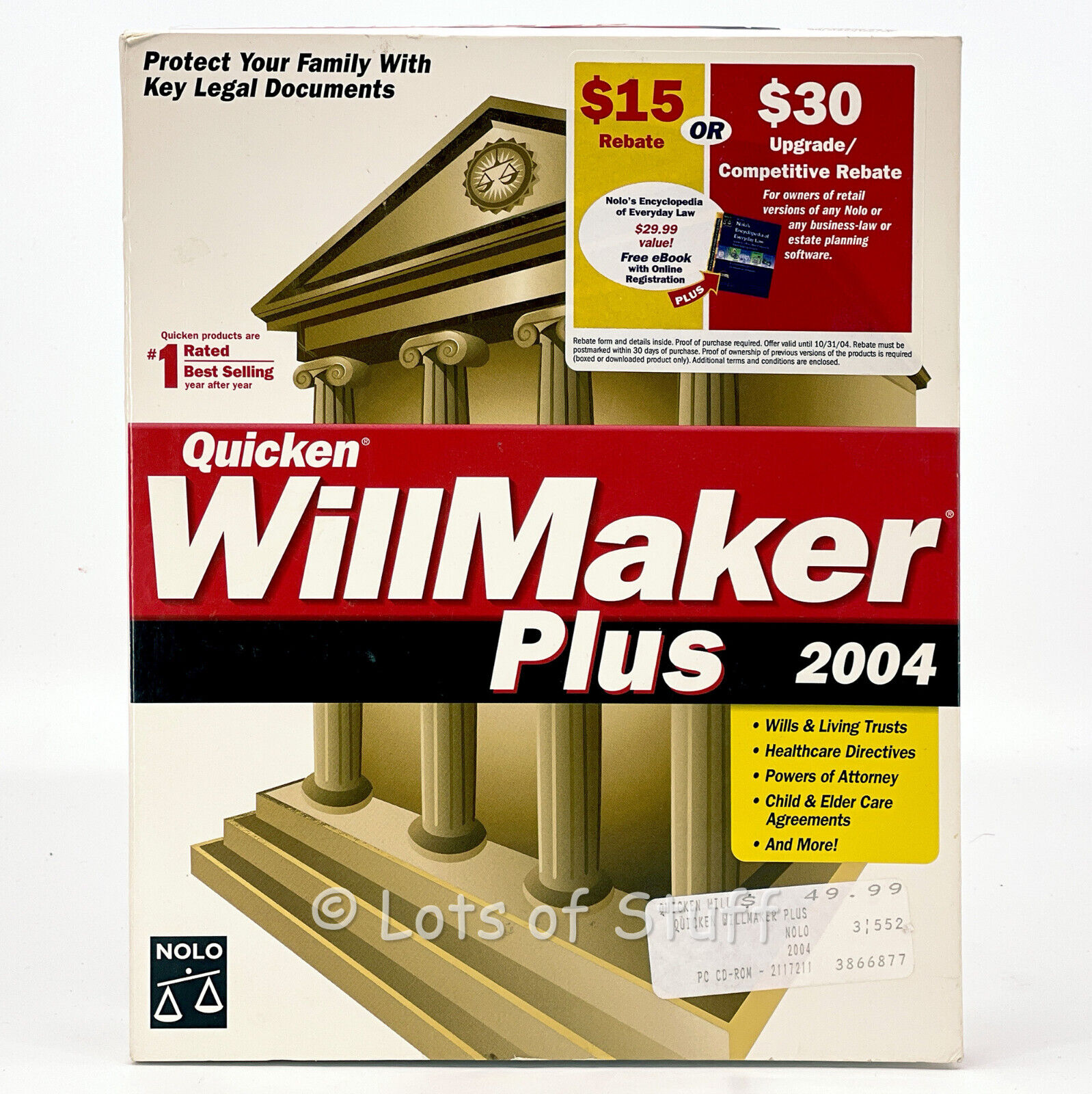 Quicken WillMaker Plus 2004 For The PC Unopened Sealed Nolo