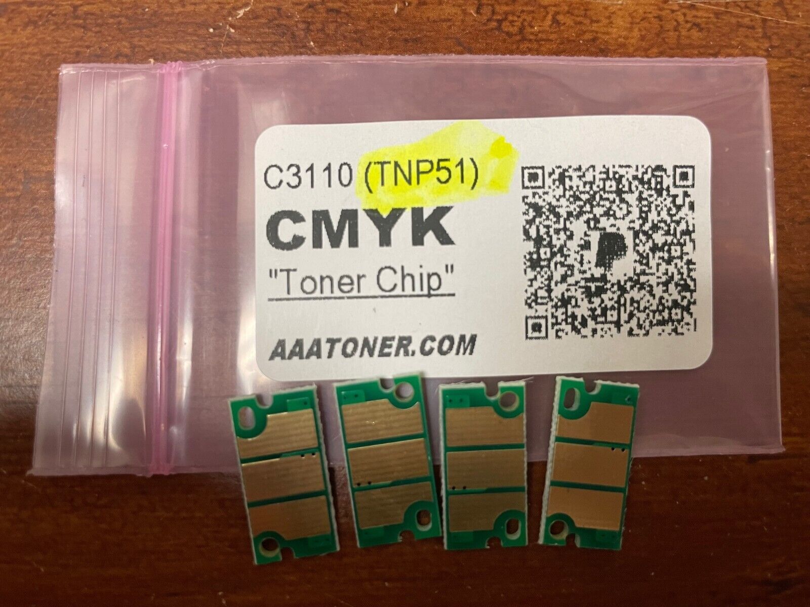 4 x Toner Chip for Konica Minolta Bizhub C3110 (TNP51) Refill