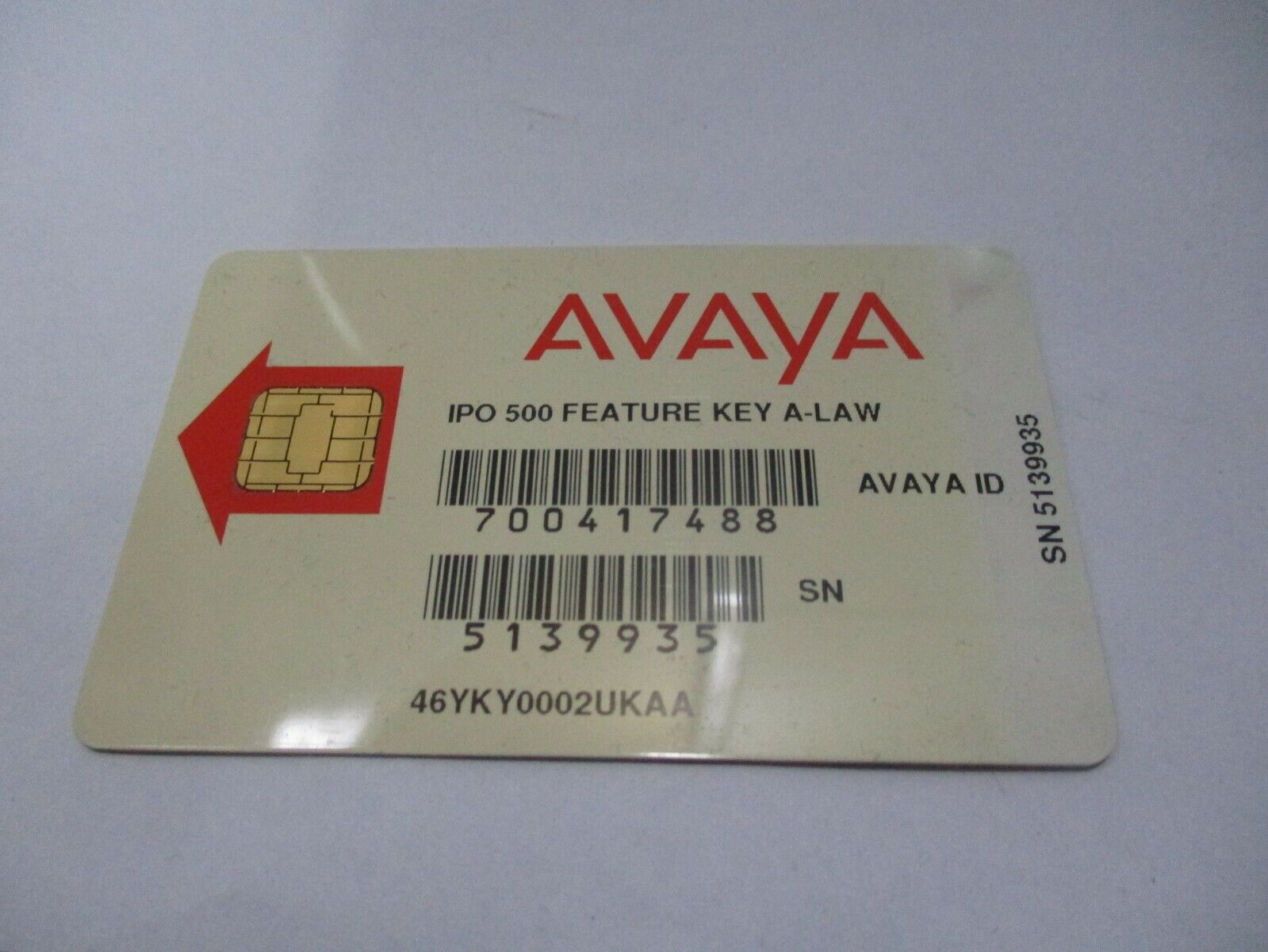 Avaya IP Office 500 700417488 46YKY0002UKAA Feature Key, Smart Card,