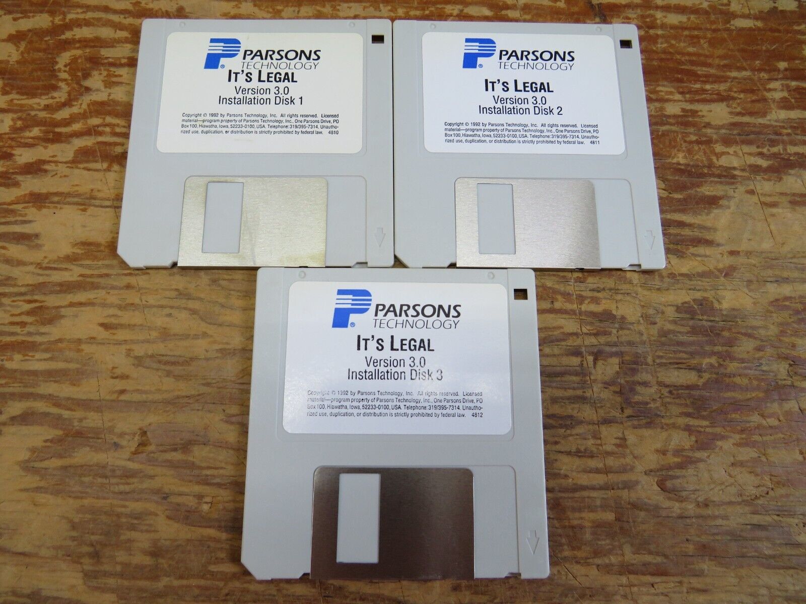 Vintage Parsons Technology Software Version 3.0 Its Legal Install Floppy Disks