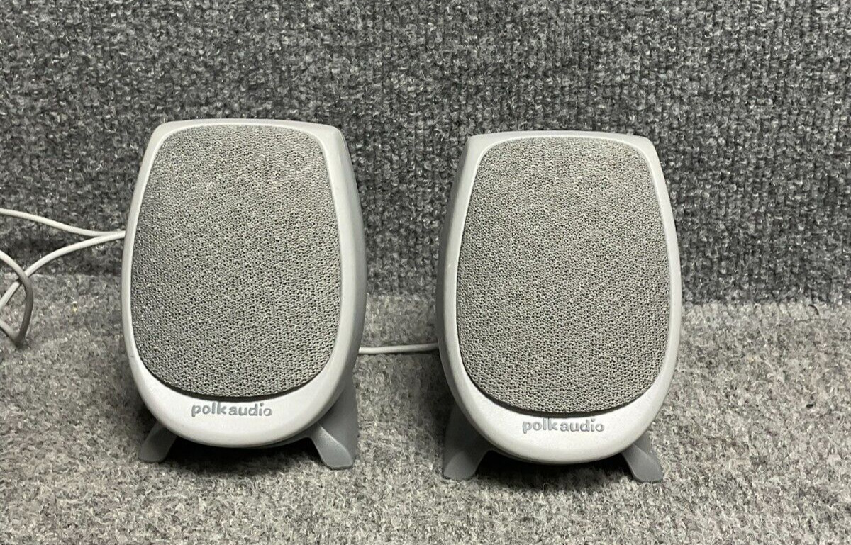 Polk Audio Hips Wired Computer Speakers in Gray Color