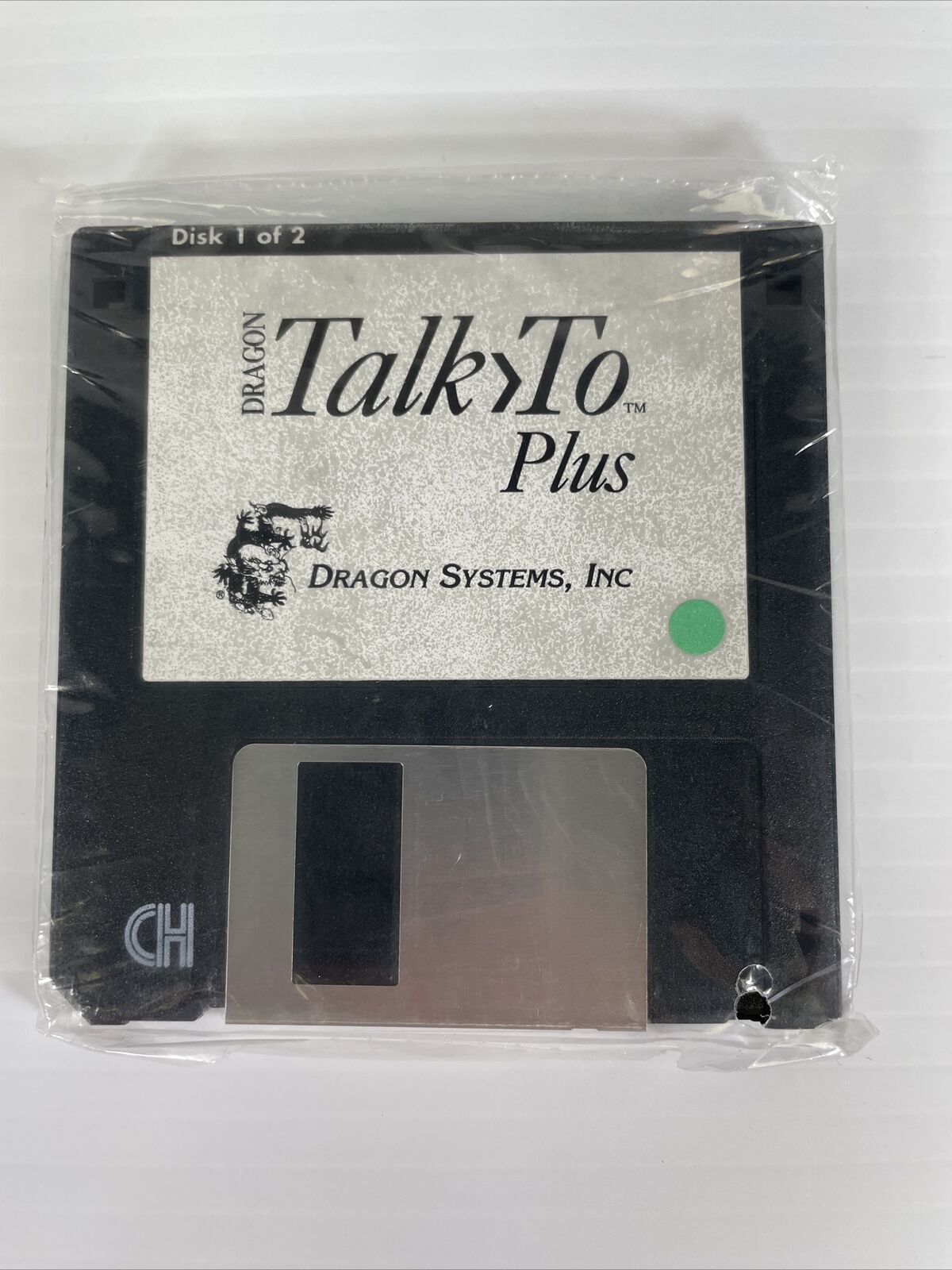 Vintage NEW Dragon System Inc Talk   To Plus  - Floppy Disk