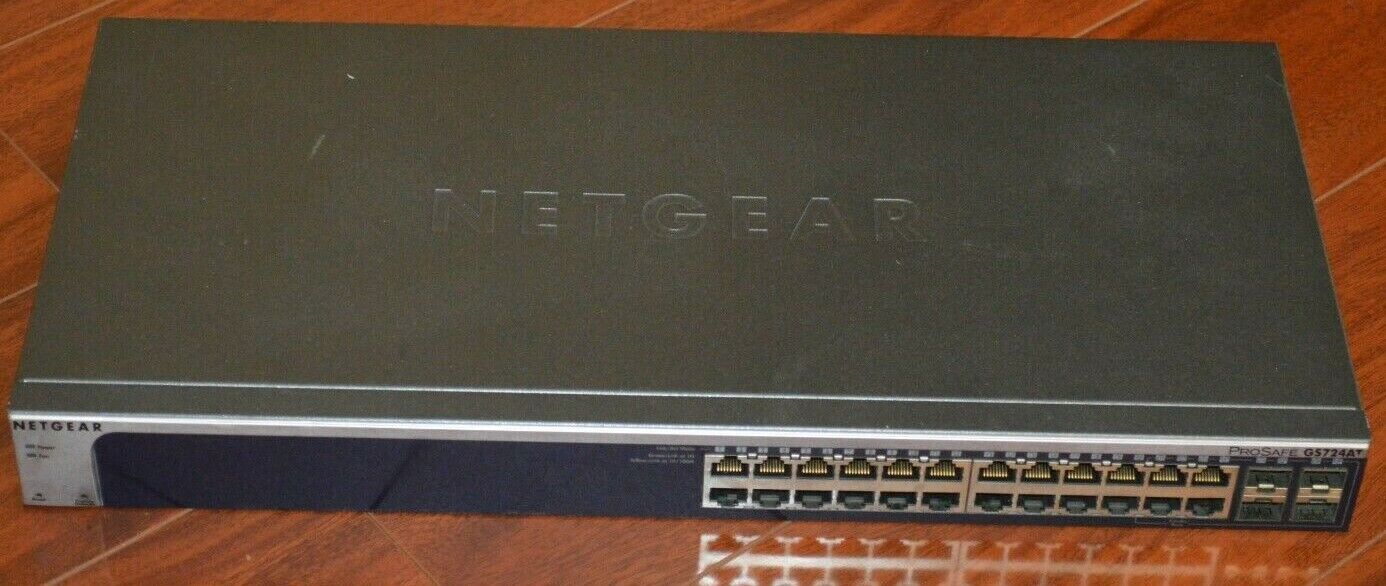 Netgear Prosafe GS724AT 24 Port Gigabit Ethernet Smart Switch