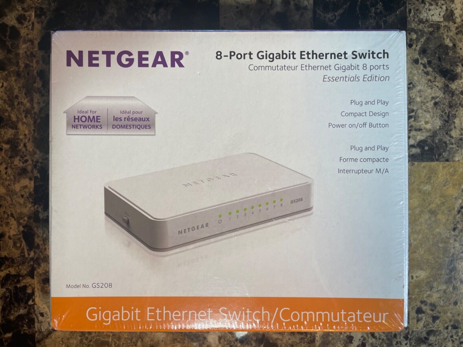 NETGEAR GS208v2 8-Port Gigabit Ethernet Switch Essential Edition - NIB
