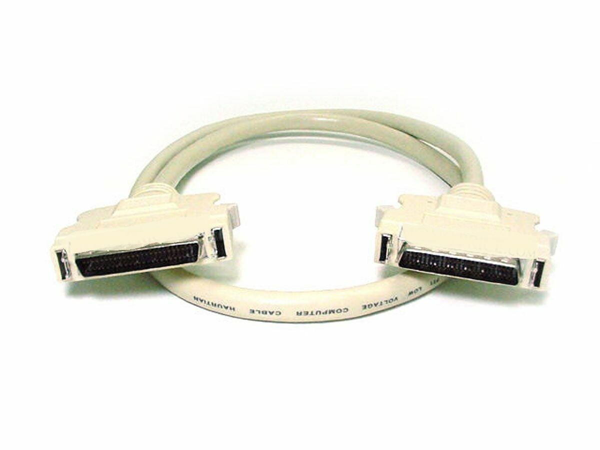 6ft 50 pin Half Pitch D Subminiature HPDB50 Male to M HDD SCSI Cable