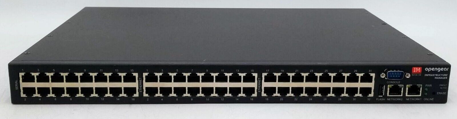 Opengear IM4216-34-DAC-X2 16-Port Console Server Terminal w/ 32-Port Switch
