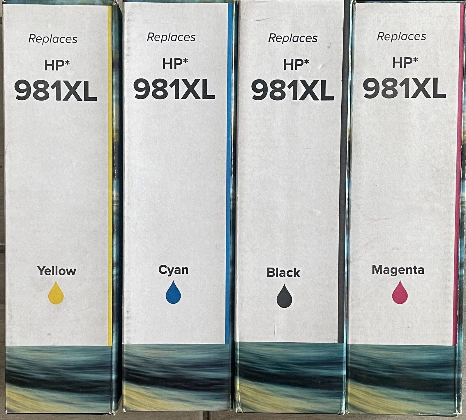 Set of 4 Premium inkjet cartridge 981X Ink Cartridge Replacement for HP Pagewide