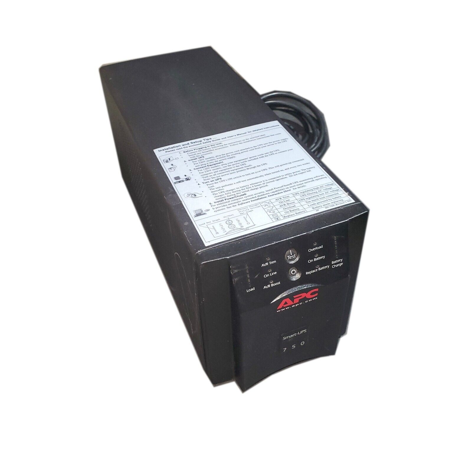 APC Smart-UPS SUA750 750W 120V 6-Outlet 5-15P - No Batteries