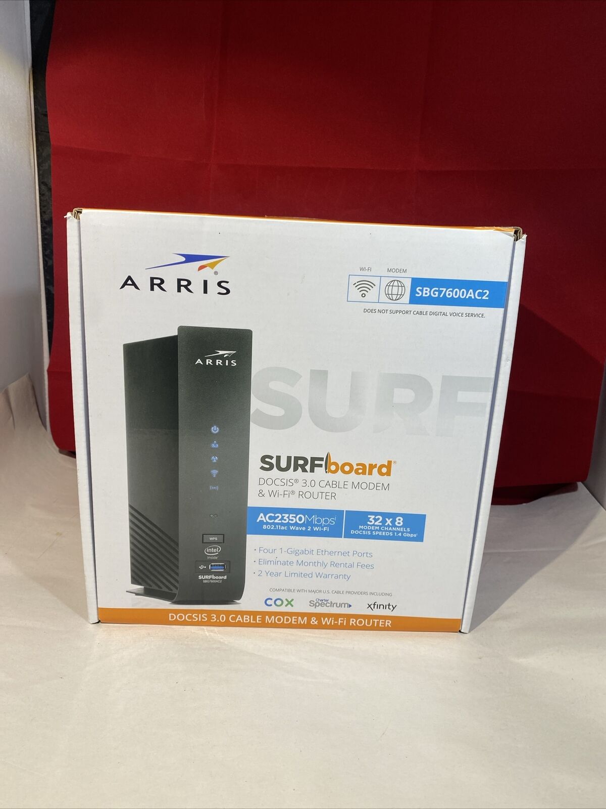 ARRIS SurfBoard SBG7600 AC2, DOCSIS 3.0 WiFi Cable Modem,