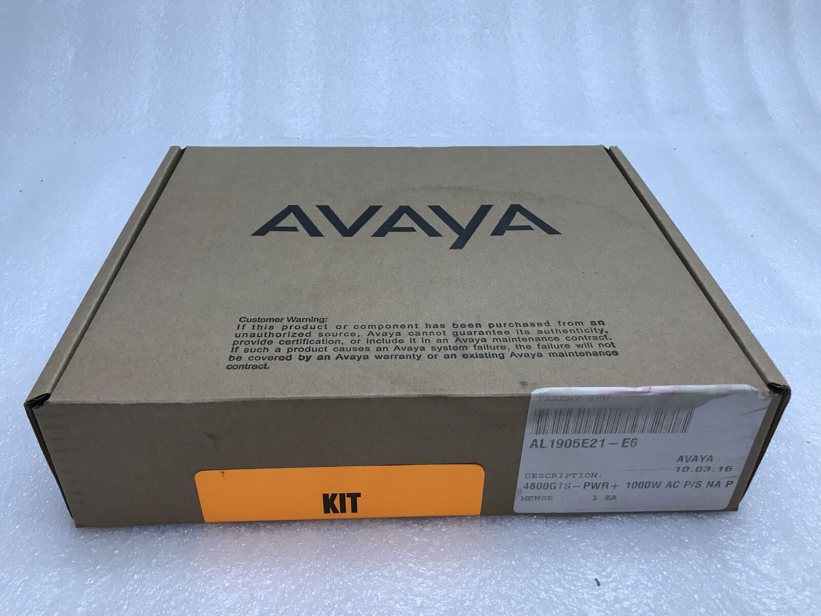 New OEM Avaya AL1905E21-E6 Stackable 1000W AC POE + Power Supply for 4X00 PWR+