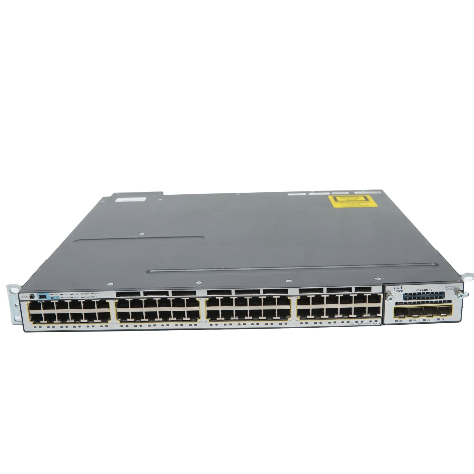 Cisco Catalyst 3750-X 48-Port Gigabit Switch w/ C3KX-NM-1G WS-C3750X-48PF-L