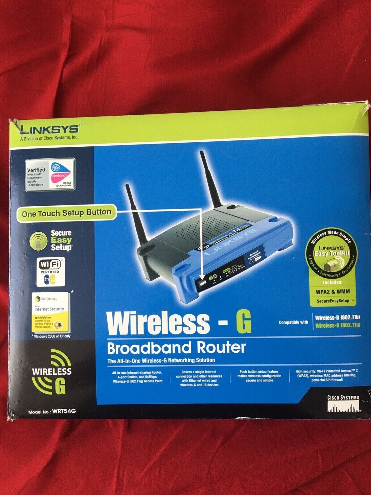 Linksys WRT54G Wireless-G Broadband Router 2.4GHz 802.11g Cisco Systems