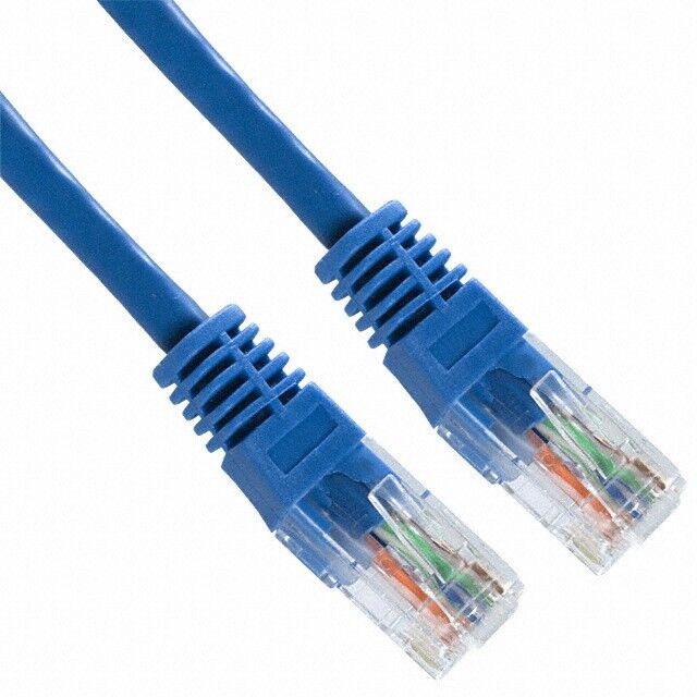 Cat6 Patch Cord 10' Ft in Blue   Ethernet Network Cable  50 Pack