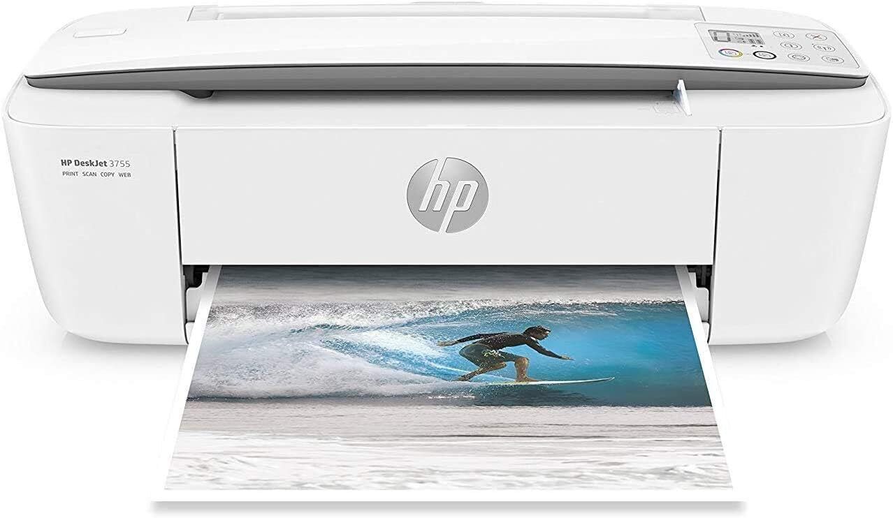 HP DeskJet 3755 Compact All-in-One Wireless Printer w/ Mobile Printing - J9V91A