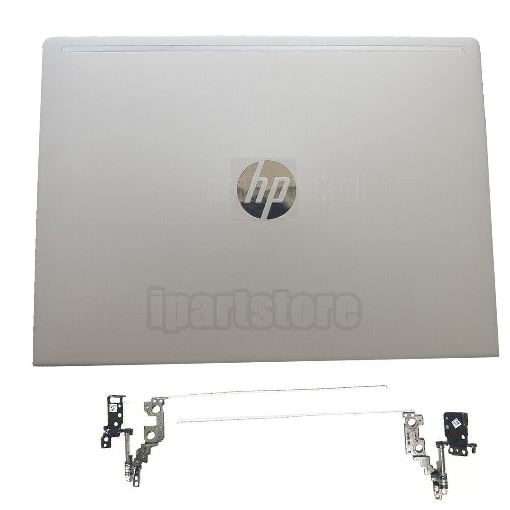 New For HP Probook 440 445 G7 LCD Back Cover Rear Top + Hinges L78072-001 Silver