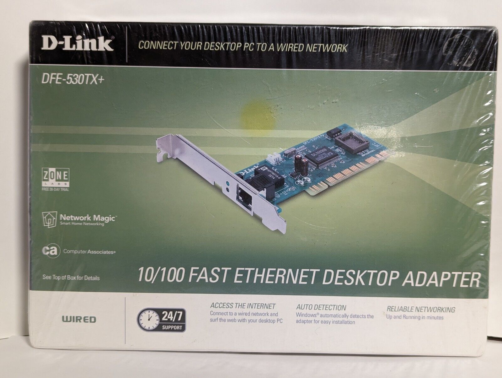 NEW D-Link Express EtherNetwork 10/100Mbps Fast Ethernet PCI Adapter DFE-530TX+