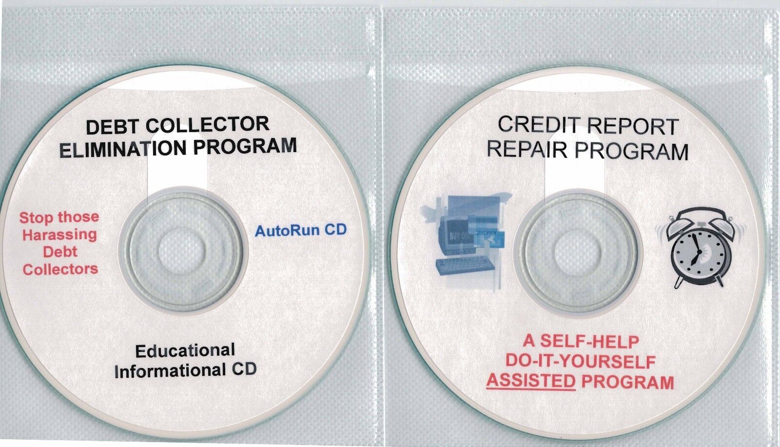 Dual CD Credit Report Repair / Debt Collector Elimination Program CD\'s