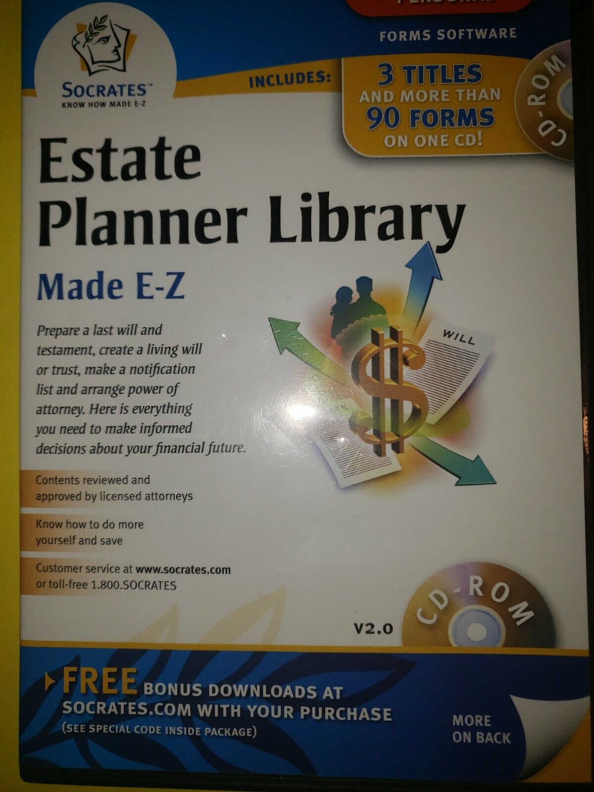 ESTATE PLANNER LIBRARY:Last/Living Will, Trust, Legal Agreements, Windows New CD