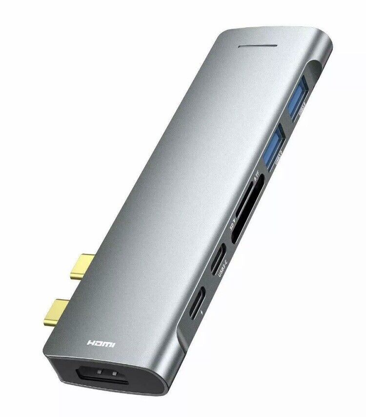 USB C Hub for MacBook Pro USB Type C to HDMI Hub 7-in-2 USB C to HDMI 2 USB 3...