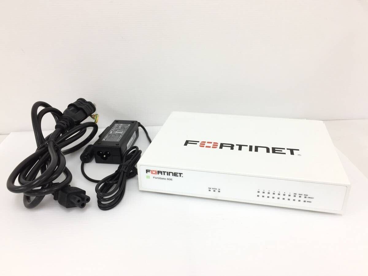 Fortinet Fortigate FG-60E Network Security Firewall with Adapter 60E USED
