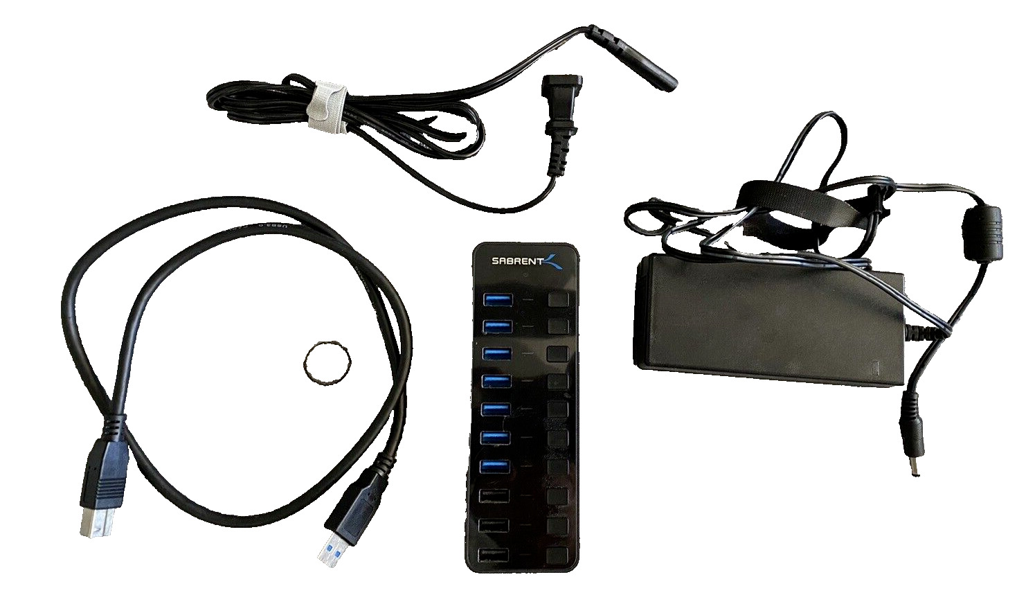 Sabrent 60W 10 Port USB 3.0 Hub Includes 3 Smart Charging Ports HB-B7C3