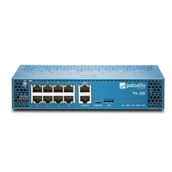 NEW Palo Alto PAN-PA-220 8-Port Next Gen Firewall Security Appliance (CI)