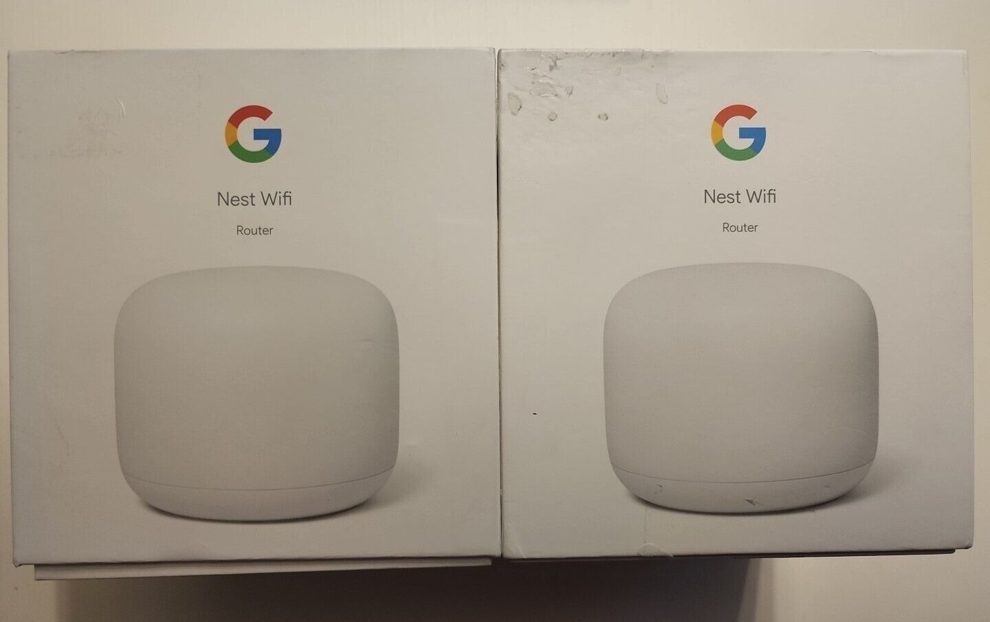 NEW Open Box Lot Of 2 Google Nest Routers- Snow White GA00595-US