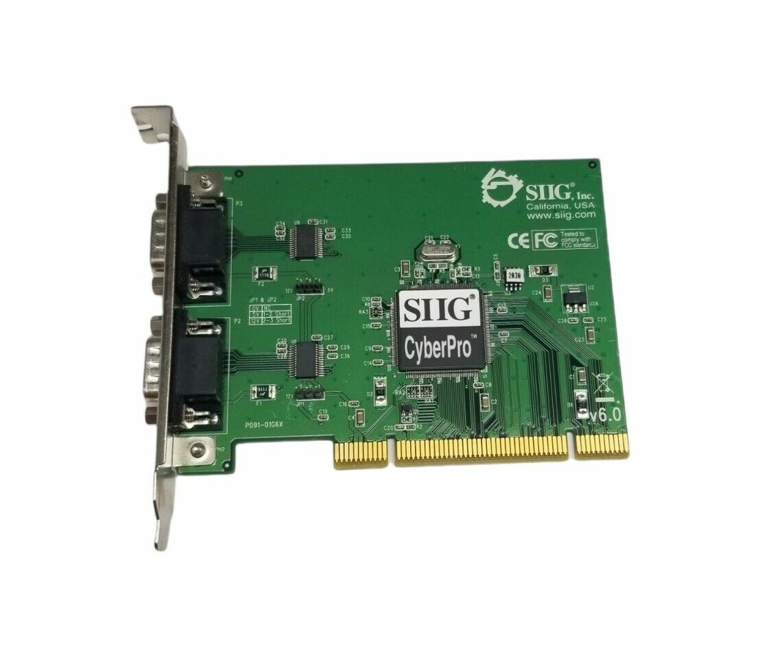 New SIIG JDE6144X0216 JJ-P02012-S6 PCI SERIAL DUAL VIDEO DISPLAY CARD V6.0