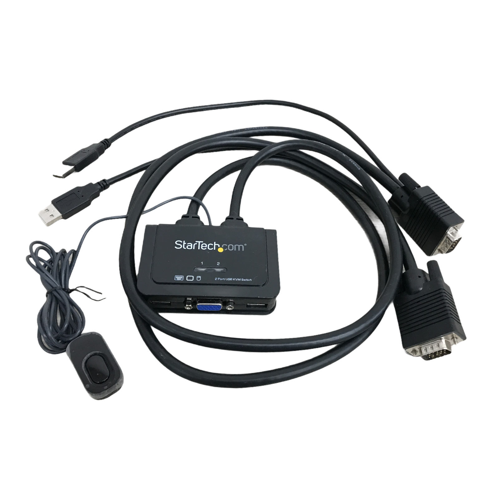 Startech SV211USB 2 Port USB VGA Cable KVM Switch Powered with Remote