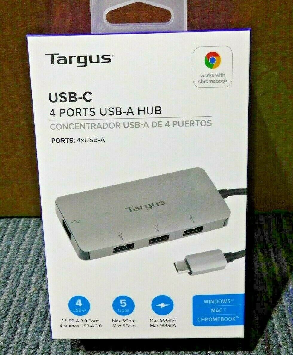 TARGUS USB-C 4 Ports USB-A Hub - ACH226 windows/ mac/ chrome ---*F34*
