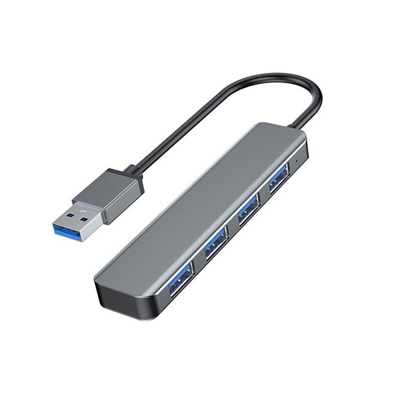 Practical 4 Port USB 2.0 Hub Splitter Powered 5Gbps Keyboard Type C Adapter