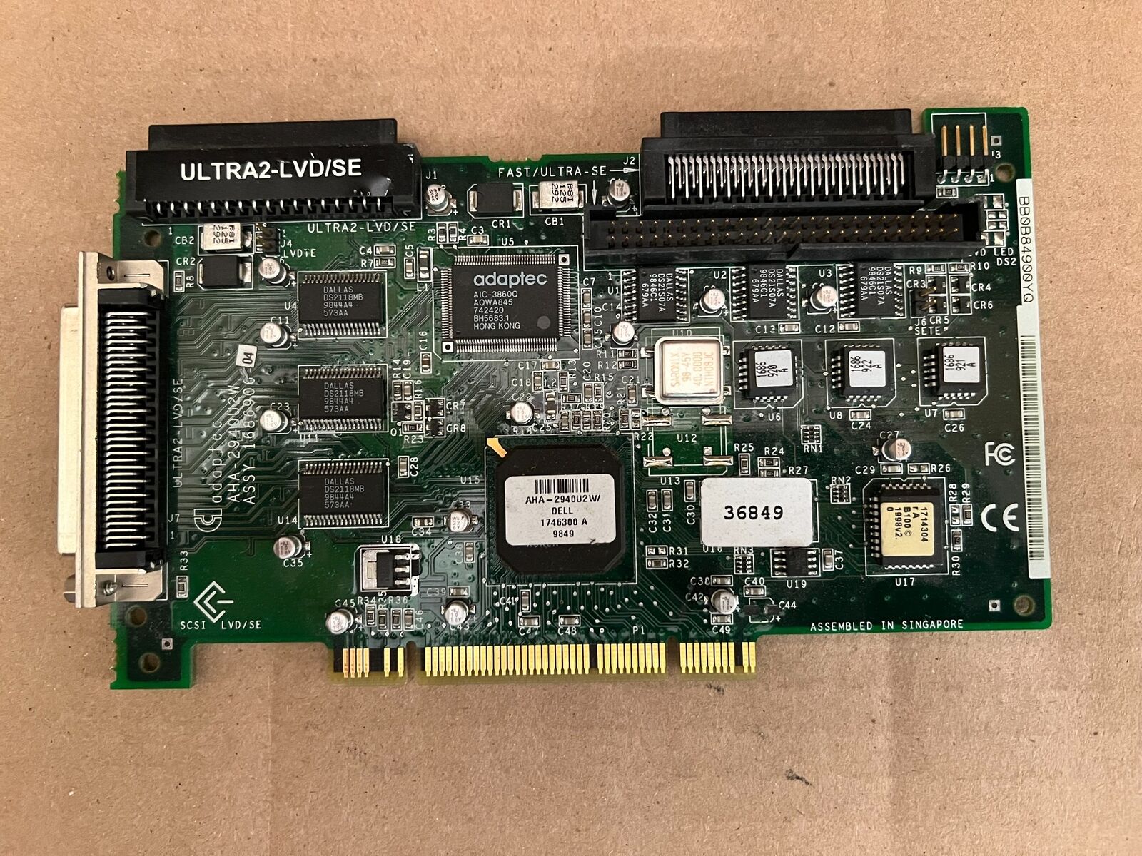 ADAPTEC AHA-2940U2W FAST ULTRA2-LVD/SE SCSI PCI CONTROLLER ADAPTER M1-4(8)