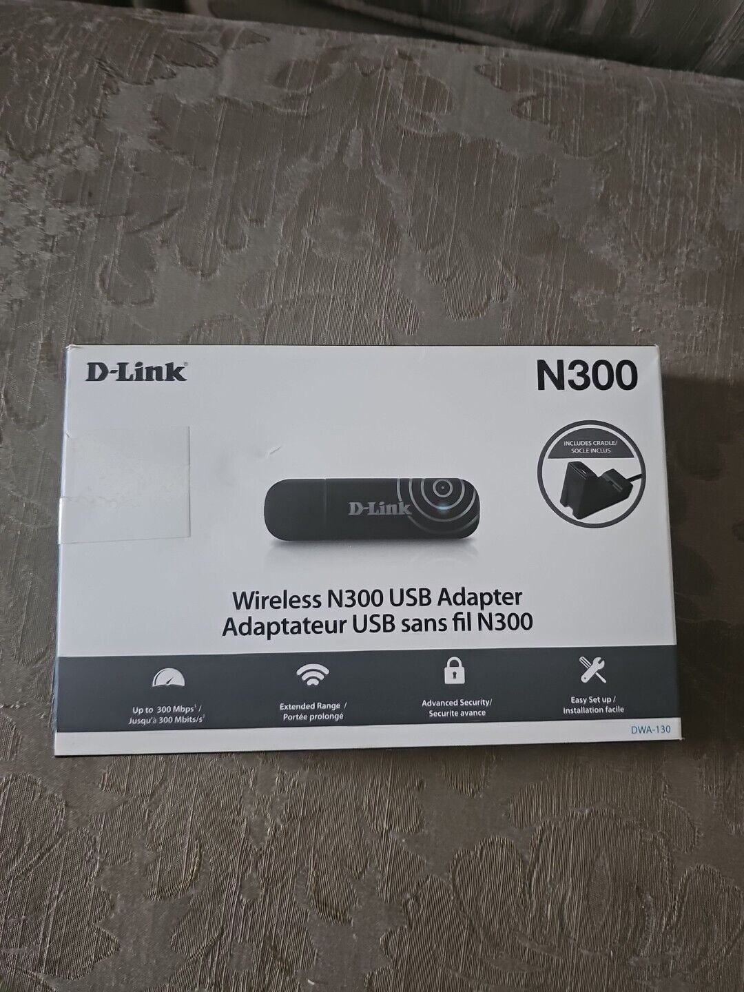 D-Link DWA-130 USB Wireless N Adapter N300 WIFI Booster -like New