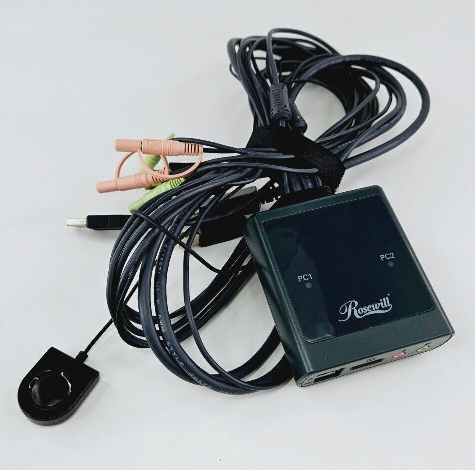 Rosewill 2-Port USB DisplayPort KVM Switch - RKV-18002 - Very Good Condition 
