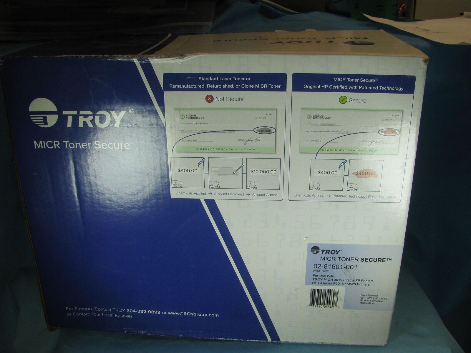 Troy MICR 02-81601-001 Toner Secure Cartridge 3015 525 MFP P3015 M525 Printer