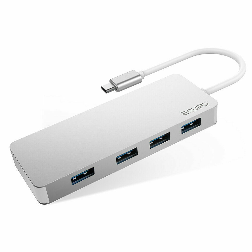 EQUIPD Aluminum USB-C Hub Type C to 4K HDMI USB Ports Card Read Charging Adapter