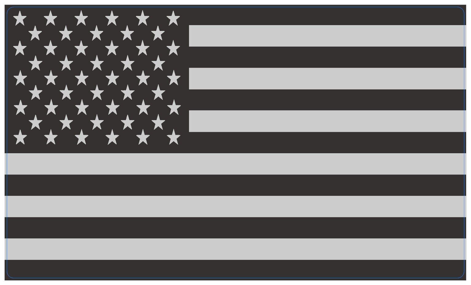 Gray Tactical American Flag Sticker Decal (Select your Size)