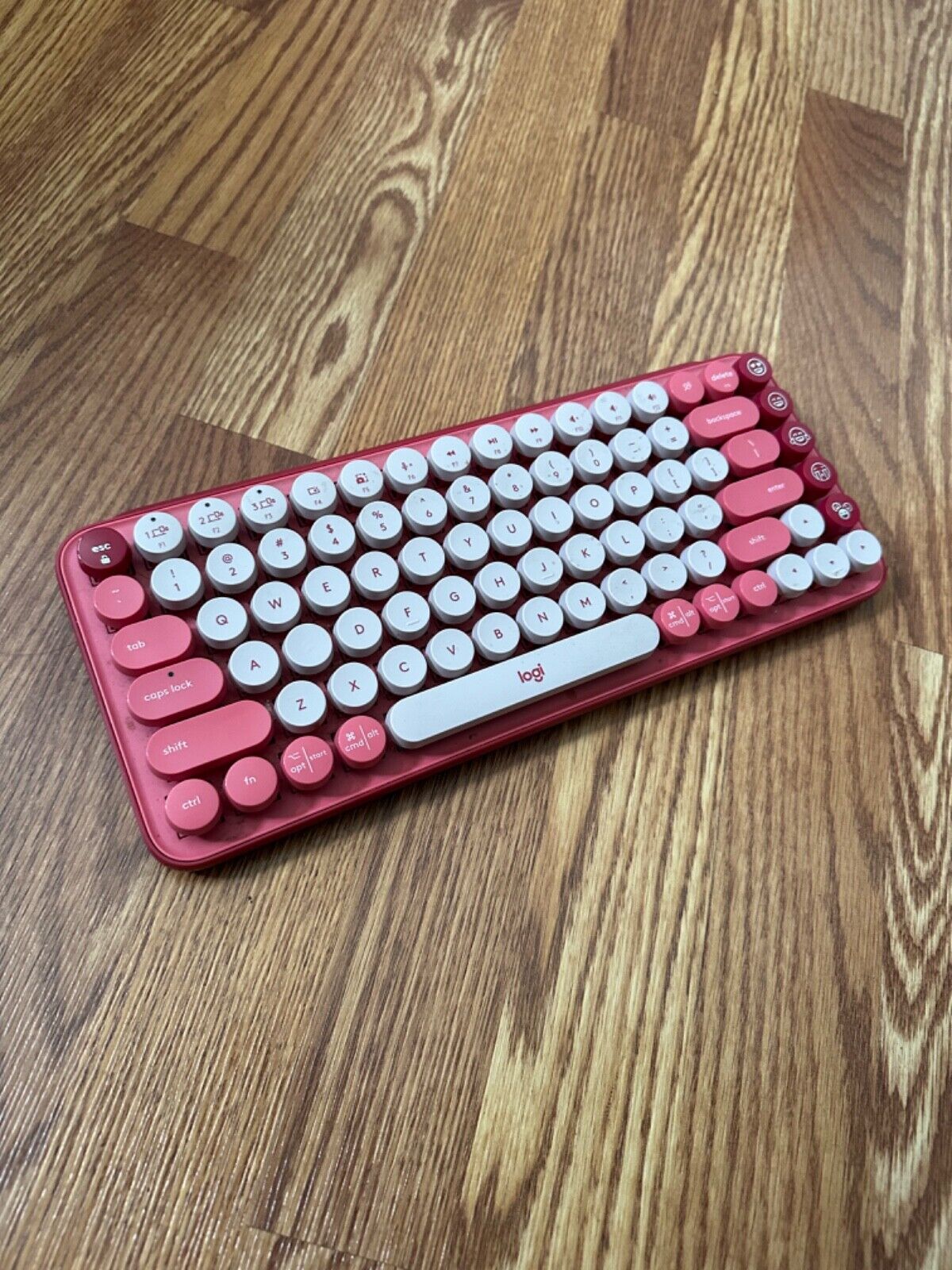 Logitech POP Mechanical Wireless Keyboard in heartbreaker pink