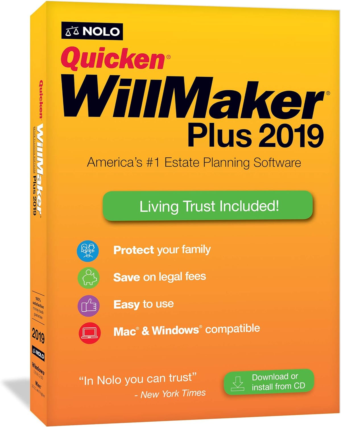 Quicken Willmaker plus 2019 and Living Trust Software