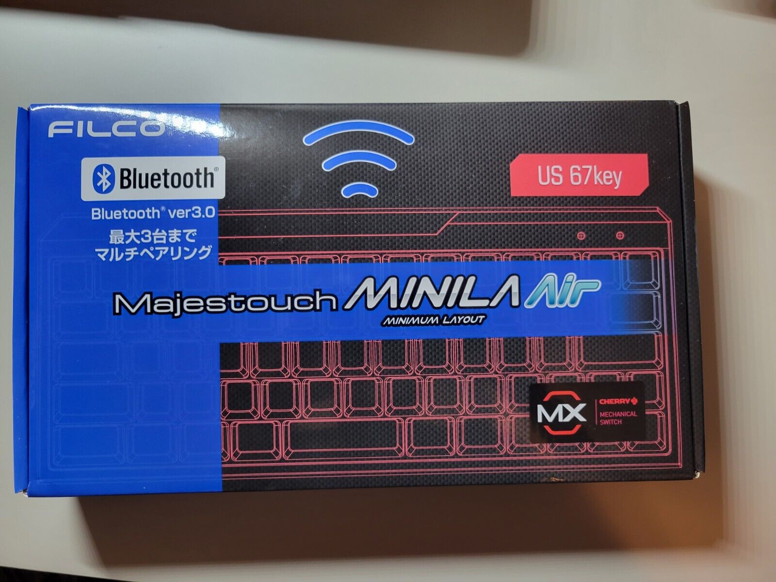 FILCO Majestouch MINILA Air Cherry MX Blue Switch Bluetooth Mechanical Keyboard