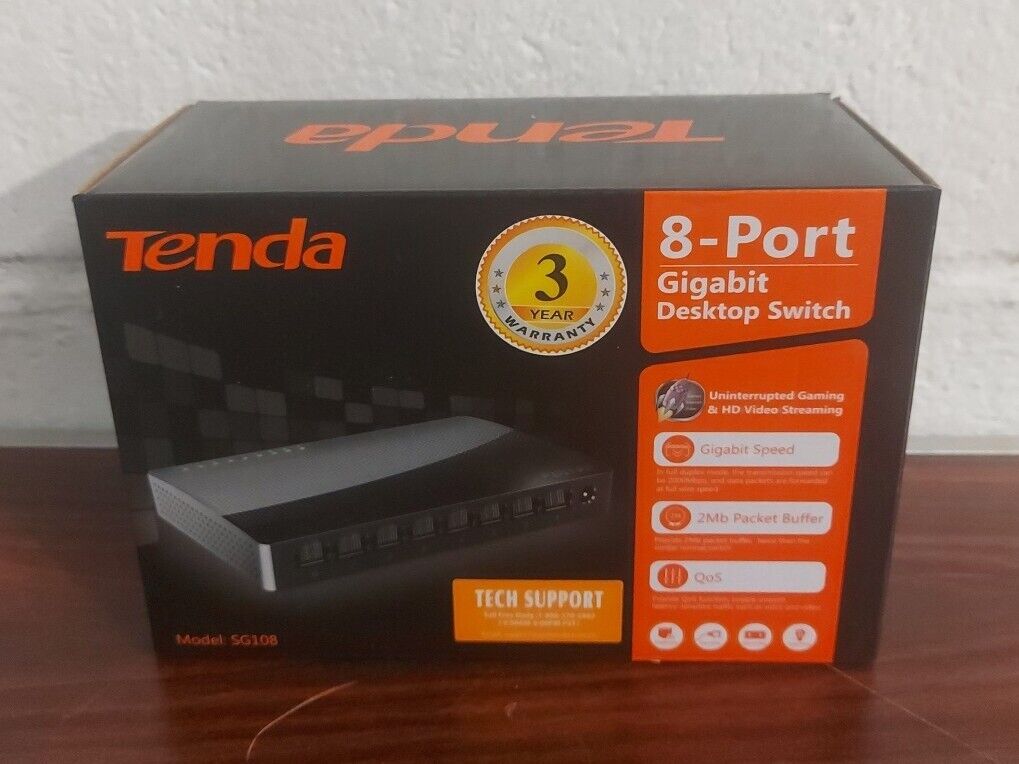 Tenda 8-Port Gigabit Desktop Switch SG108 OPEN BOX